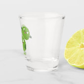 Funny Brussels spruitgroenten cartoon Shot Glas (Rechts)