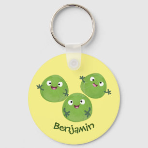 Funny Brussels spruitgroenten cartoon Sleutelhanger
