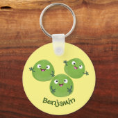 Funny Brussels spruitgroenten cartoon Sleutelhanger (Voorkant)