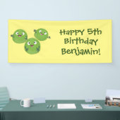 Funny Brussels spruitgroenten cartoon Spandoek (Beurs)