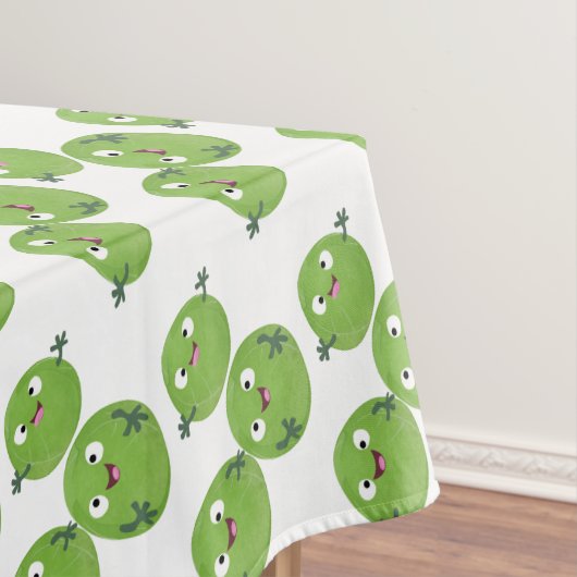 Funny Brussels spruitgroenten cartoon Tafelkleed (Voorbeeld)