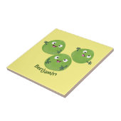 Funny Brussels spruitgroenten cartoon Tegeltje (Zijkant)