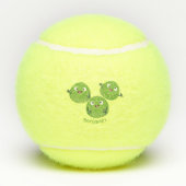 Funny Brussels spruitgroenten cartoon Tennisballen (Achterkant)