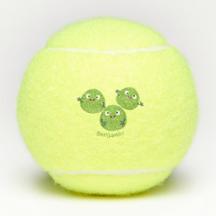 Funny Brussels spruitgroenten cartoon Tennisballen