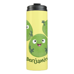 Funny Brussels spruitgroenten cartoon Thermosbeker