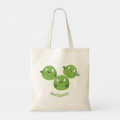 Funny Brussels spruitgroenten cartoon Tote Bag (Achterkant)