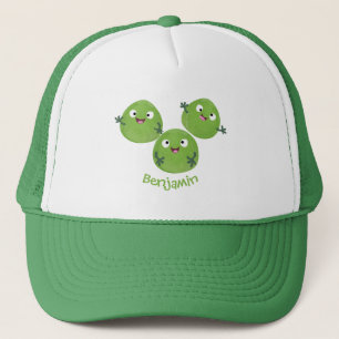 Funny Brussels spruitgroenten cartoon Trucker Pet