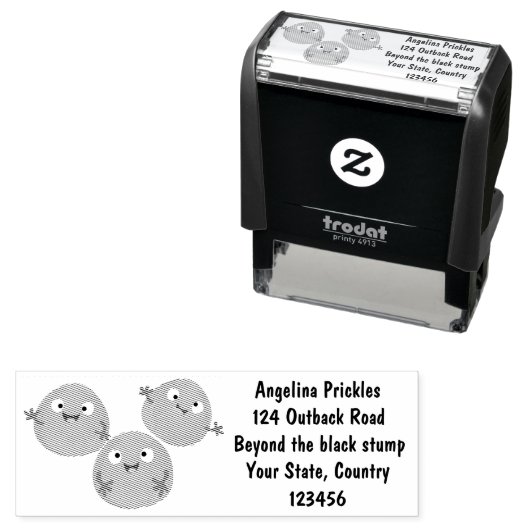 Funny Brussels spruitgroenten Zelfinktende Stempel (In situ)