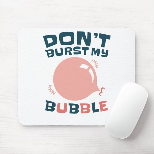 Funny Bubble Gum Bubblegum, barst mijn bubbeltje n Muismat (Met muis)