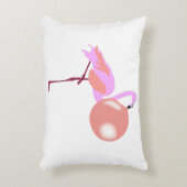 Funny Bubble Gum Flamingo Bgloing Bubble Accent Kussen (Voorkant(Verticaal))