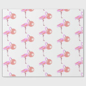 Funny Bubble Gum Flamingo Bgloing Bubble Cadeaupapier (Vlak)
