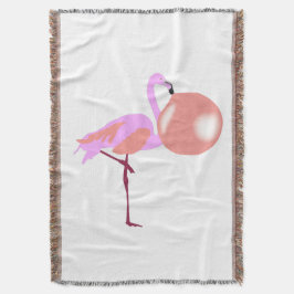 Funny Bubble Gum Flamingo Bgloing Bubble Deken