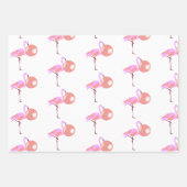 Funny Bubble Gum Flamingo Bgloing Bubble Inpakpapier Vel (Voorkant 2)