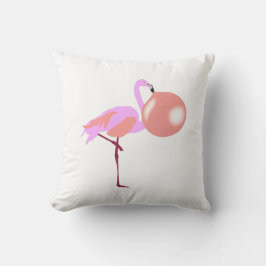 Funny Bubble Gum Flamingo Bgloing Bubble Kussen