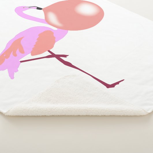 Funny Bubble Gum Flamingo Bgloing Bubble Sherpa Deken (3/4)