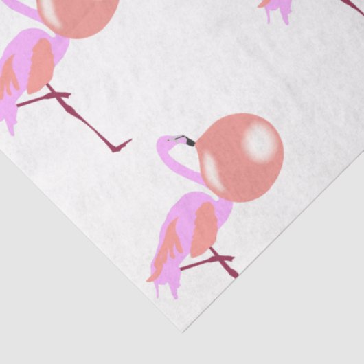 Funny Bubble Gum Flamingo Bgloing Bubble Tissuepapier (Detail)