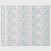 Funny Bubble Rainbow Alpbabet Cadeaupapier (Vlak)