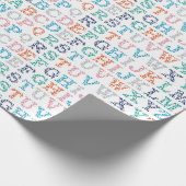 Funny Bubble Rainbow Alpbabet Cadeaupapier (Hoek)