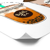 Funny Bubble Tea Boba Lover kan geen geluk kopen Poster (Hoek)