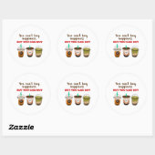 Funny Bubble Tea Boba Lover kan geen geluk kopen Ronde Sticker (Vel)