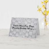 Funny Bubble Wrap en Stress Compliment Card Kaart (Gele Bloem)