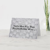 Funny Bubble Wrap en Stress Compliment Card Kaart (Voorkant)