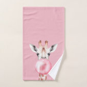 Funny Bubblegum Giraffe Bad Handdoek (Handdoek)