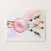 Funny Bubblegum Giraffe Legpuzzel (Horizontaal)