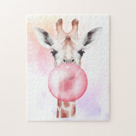 Funny Bubblegum Giraffe Legpuzzel
