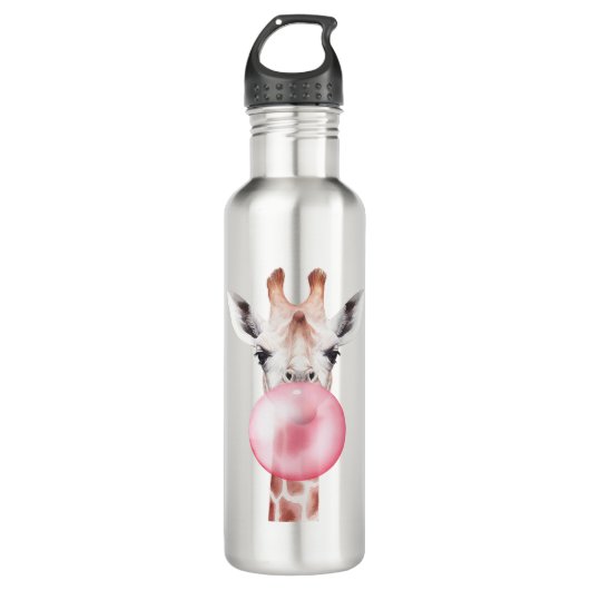 Funny Bubblegum Giraffe Waterfles (Voorkant)