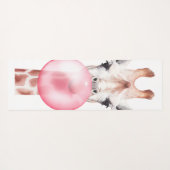 Funny Bubblegum Giraffe Yogamat (Achterkant (horizontaal))