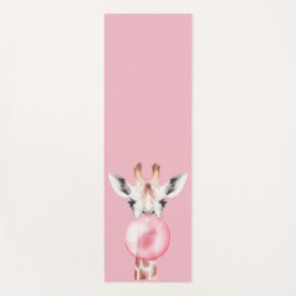 Funny Bubblegum Giraffe Yogamat