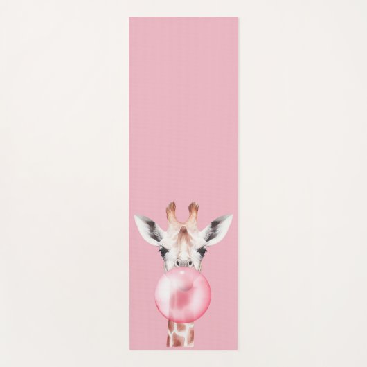 Funny Bubblegum Giraffe Yogamat (Voorkant)
