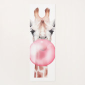 Funny Bubblegum Giraffe Yogamat (Achterkant)