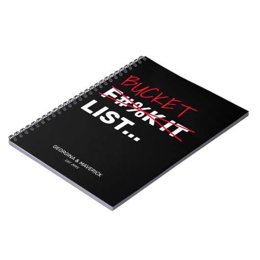 Funny Bucket List Couples Adventure Keepomwille Notitieboek (Linkerzijde)