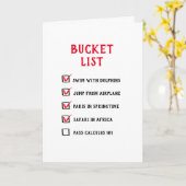 Funny Bucket List - Verjaardagspensioen Afstuderen Kaart (Gele Bloem)