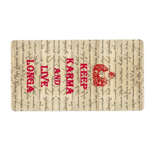 Funny Buddha gezegde Etiket (Voorkant)