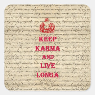 Funny Buddha gezegde Vierkante Sticker