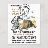 Funny budget behalve datum aangepaste foto flyer (Voorkant)