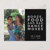 Funny Budget Foto Wedding Save the Date Aankondigingskaart (Voorkant)