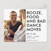 Funny Budget Foto Wedding Save the Date Aankondigingskaart (Voorkant)