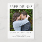 Funny Budget Foto Wedding Save the Date Aankondigingskaart (Voorkant)