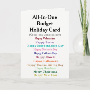 Funny Budget Holiday Kaart