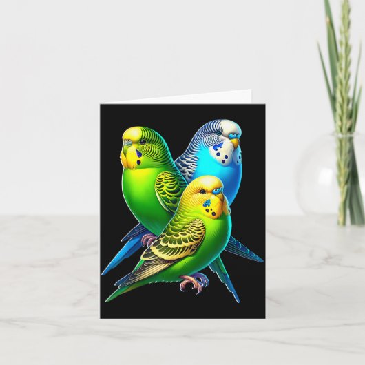 Funny Budgie Budgerigar Design  Kaart (Voorkant)