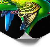 Funny Budgie Budgerigar Design Poster (Hoek)