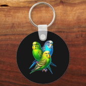 Funny Budgie Budgerigar Design Sleutelhanger (Voorkant)