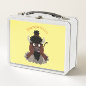 Funny buffalo bison cartoon illustratie (Voorkant)