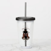 Funny buffalo bison cartoon illustratie acryl drinkbeker (Voorkant)