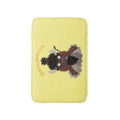 Funny buffalo bison cartoon illustratie badmat (Voorkant Verticaal)