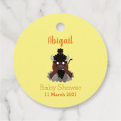 Funny buffalo bison cartoon illustratie bedankjes labels (Achterkant)